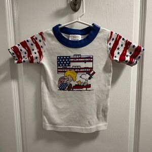 Hanna Andersson Peanuts Snoopy Patriotic USA Organic Cotton Shirt 90cm 2T SU16